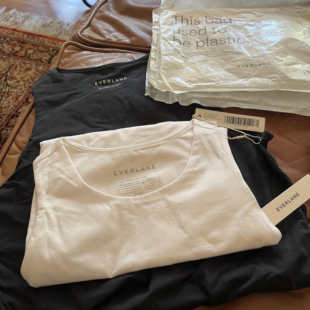 Two Everlane cutaway tank bodysuits Size M